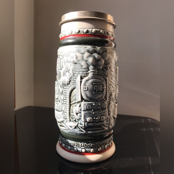 Locomotive Railroad Collector Stein 1982 Made in Brazil - Picture 4 of 9